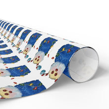 Load image into Gallery viewer, 30" x 36" Holiday Wrapping Paper - Cute Blue Critter Gift Wrap