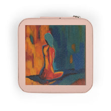 Load image into Gallery viewer, Travel Jewelry Case — Compact Pink Jewelry Organizer with Ring Rolls & Compartments