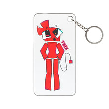 Load image into Gallery viewer, "Trix" Red Cartoon Fox Keychain Charm — 1.18 x 2.36
