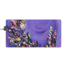 Load image into Gallery viewer, 23.6" x 11.8" LED Gaming Mouse Pad — Purple Abstract RGB Desk Mat
