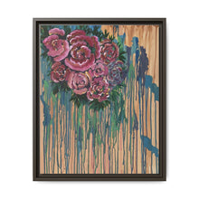 Load image into Gallery viewer, Abstract Floral Drip Matte Canvas Framed Wall Art
