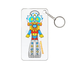 Load image into Gallery viewer, "Mr Tamogucci" Retro Star Robot - 1.18'' x 2.36'' Keychain Charm
