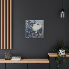Load image into Gallery viewer, Blue Floral Moonlight Canvas Art 24" x 24" Print - Matte Stretched Wall Decor
